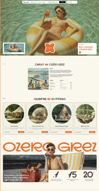 Ozero Grez full website page preview